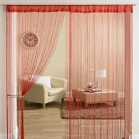 PINDIA Thread Curtain, 7 Feet, Red, Pack of 1-thumb2