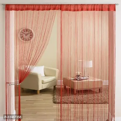 PINDIA Thread Curtain, 7 Feet, Red, Pack of 1-thumb3