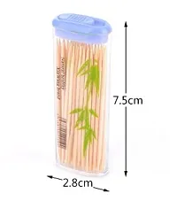 YUTIRITI 5 Box Bamboo Toothpick Portable Bottles Travel Restaurant Purpose-thumb2