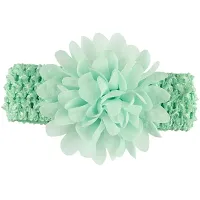 FOK 5 Pieces Chiffon Floral Elastic Head Hair Band for Babies and Kids - Multicolor-thumb4