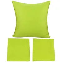 Pindia Set of 4 Green Soft Polyester Fabric Washable Pillow Cover (16 X 16 Inch)-thumb2