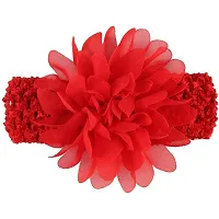 FOK 5 Pieces Chiffon Floral Elastic Head Hair Band for Babies and Kids - Multicolor-thumb2