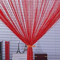 PINDIA Decorative Thread Curtain (9FT, Sparkle Red)-thumb1