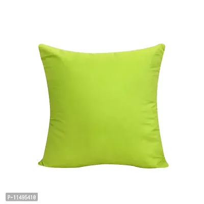 Pindia Set of 4 Green Soft Polyester Fabric Washable Pillow Cover (16 X 16 Inch)-thumb0