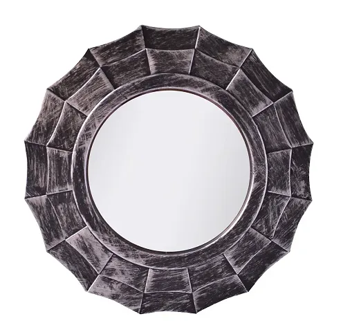 Pindia Plastic Designer Framed Wall Mounted Decorative Round Mirror