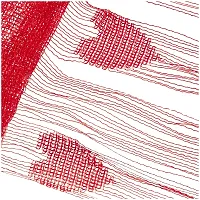 Pindia 6 Feet Set Of 2 Red String Net Heart Design Door Window Curtain-thumb4