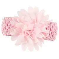 FOK 5 Pieces Chiffon Floral Elastic Head Hair Band for Babies and Kids - Multicolor-thumb3