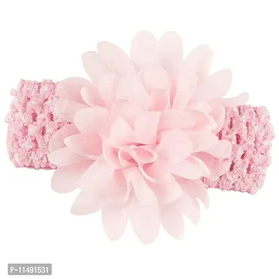 FOK 5 Pieces Chiffon Floral Elastic Head Hair Band for Babies and Kids - Multicolor-thumb4
