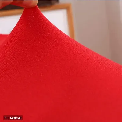 PINDIA Stretch Flexible Soft Cushion Cover (Red, 1 Pc)-thumb3