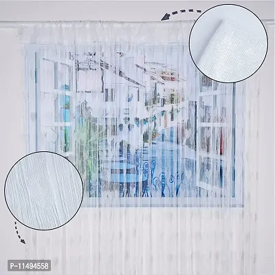 PINDIA Polyresin Door Curtain (7 Feet, White)-thumb3