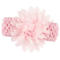 FOK Floral Flower Elastic Hair Bands Chiffon Headband for Babies, Kids and Girls, Pack of 5 - Multicolor-thumb3