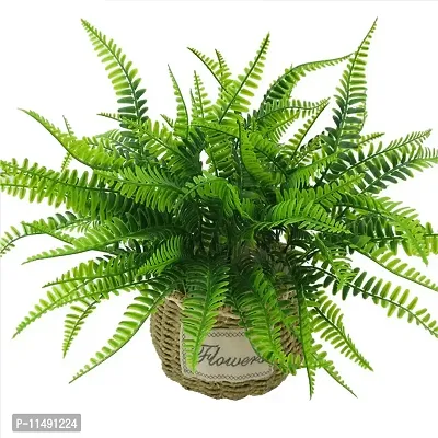 Pindia Miniature Artificial Small Green Leaf Shrub Grass Persian Leaves Plant Indoor/Outdoor, Home & Office, Garden, Restaurant, Hotel,Party Decor