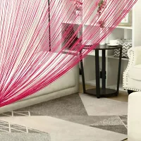 Pindia 1Pc Decorative Polyester String Room Divider Thread Curtain - 9FT, Hot Piink-thumb1