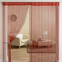 PINDIA Polyester Curtain (7 Feet, Maroon)-thumb1