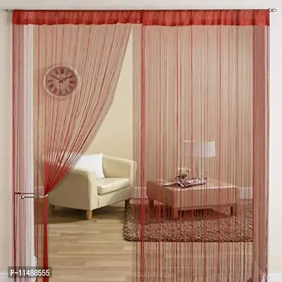 PINDIA Polyester Curtain (7 Feet, Maroon)-thumb2