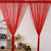 PINDIA Thread Curtain, 7 Feet, Red, Pack of 1-thumb1