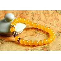 Romp Fashion Natural Yellow Stone Buddha Reiki Stylish Healing Diffuser Bracelet for Men and Women-thumb1