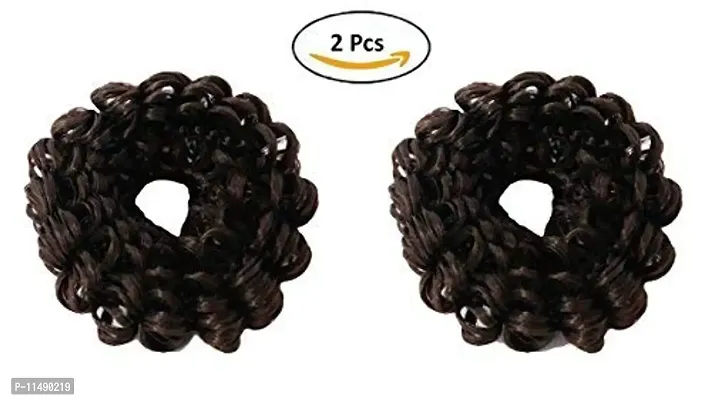 Fok Set of 2 Brown Color Stylish Hair Rubber Bands For Women/Girls