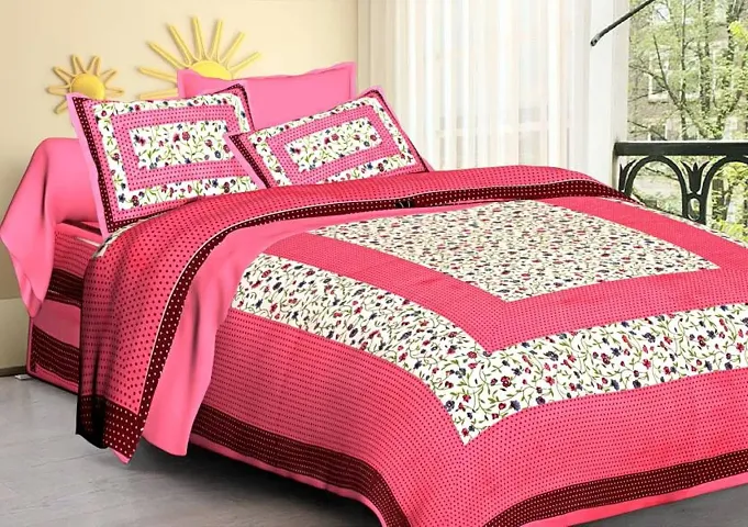 Printed Cotton Queen Size Bedsheets