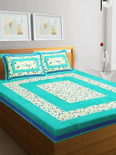 Printed Double Bedsheets with Pillow Covers