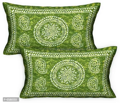 Jaipuri Sanganeri Rajasthani Cotton Beautiful Double Bedsheet With 2 Pillow Covers-thumb2