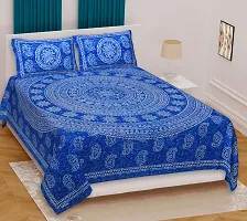 Cotton Bedsheet With Pillow Covers-thumb1