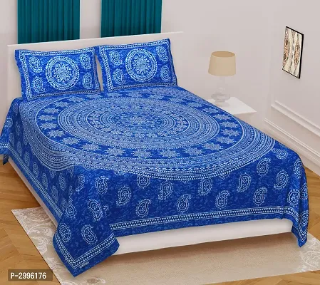 Cotton Bedsheet With Pillow Covers-thumb2