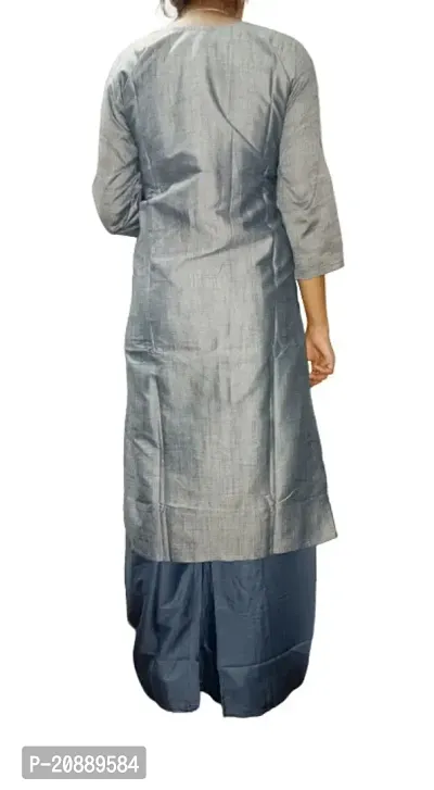 Straight Cotton Blend Embroidered Kurta Set for women-thumb2