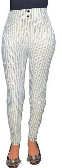 Printed Striped Jeggings