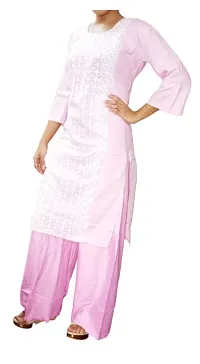 Straight Cotton Blend Embroidered Kurta Set for women-thumb2