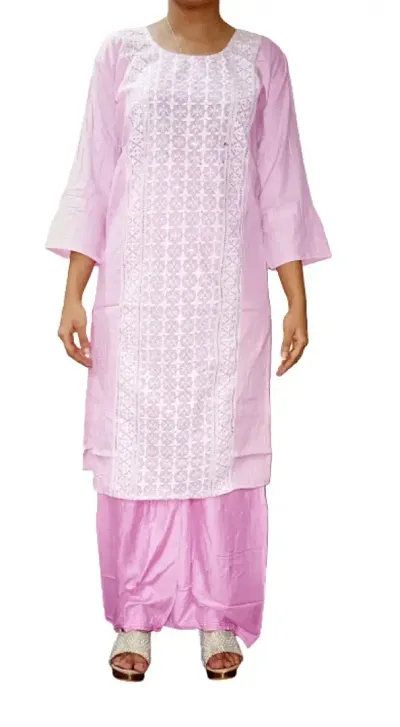 A-Line Chikankari Blend Kurta