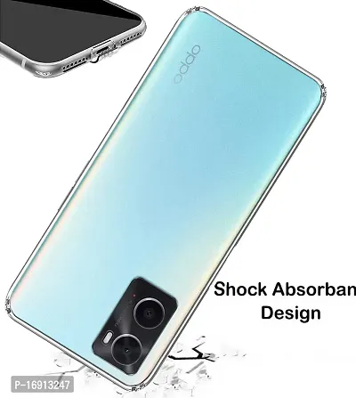 RRTBZ Transparent Soft Silicone TPU Back Cover Compatible for Oppo A76 / Oppo A96 with Screen Guard-thumb4