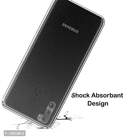 RRTBZ Soft Flexible Silicone Back Cover Compatible for Samsung Galaxy M21 2021, Transparent Case-thumb4