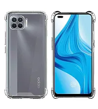 RRTBZ Soft Silicone Flexible Side Transparent Back Cover Compatible for Oppo F17 Pro-thumb1