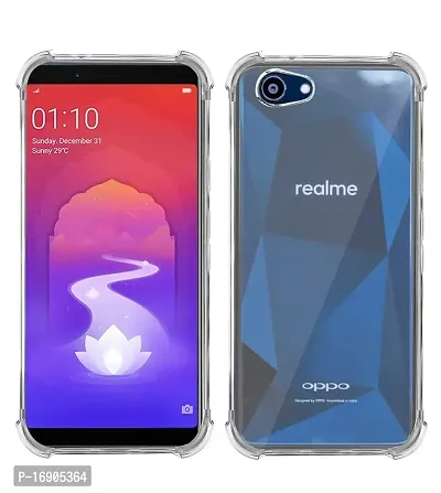 RRTBZ Transparent TPU Case Cover Compatible for RealMe 1 with Earphone and Data Cable-thumb2