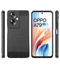 Rrtbz Soft Armor Back Case Compatible For Oppo A79 5G -Black-thumb1