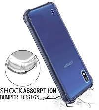 RRTBZ Transparent Soft Silicone TPU Flexible Back Cover Compatible for Samsung Galaxy A10 with Earphone and Data Cable-thumb2