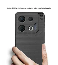 Stylish Silicon Back Cover Compatible For Infinix Gt 10 Pro -Black-thumb3