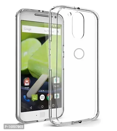 RRTBZ Transparent Silicon Soft TPU Slim Back Case Cover for Motorola Moto G4 Plus