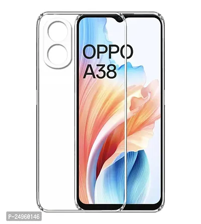 Stylish Silicon Back Cover Compatible For Oppo A38 4G-thumb0