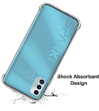 RRTBZ Soft Flexible Silicone Transparent Back Cover Compatible for Tecno Spark 7 / Spark 7T-thumb2