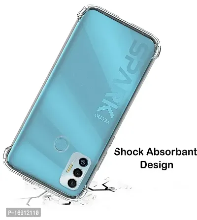 RRTBZ Soft Flexible Silicone Transparent Back Cover Compatible for Tecno Spark 7 / Spark 7T-thumb3