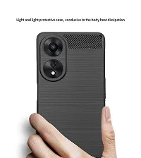 Rrtbz Soft Armor Back Case Compatible For Oppo A78 4G -Black-thumb3