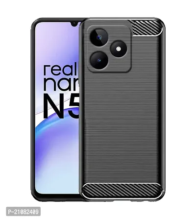 RRTBZ Soft Armor Back Case Compatible for Realme Narzo N53 -Black