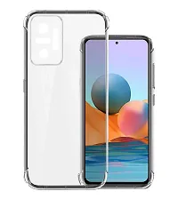 RRTBZ Transparent Soft Silicone TPU Flexible Back Cover Compatible for Xiaomi Redmi Note 10 Pro-thumb1