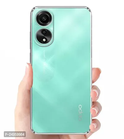 Stylish Silicon Back Cover Compatible For Oppo A78 4G-thumb3