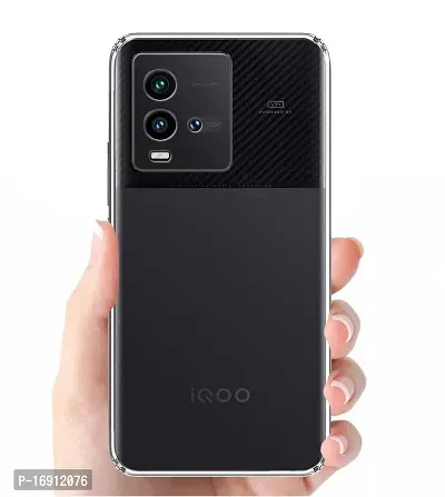 RRTBZ Soft Silicon TPU Case Cover Compatible for iQOO 9T 5G Transparent-thumb3