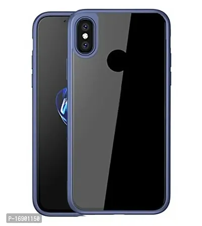 RRTBZ Soft Hard Transparent Back Cover Compatible for Xiaomi Redmi Note 5 Pro - Blue-thumb0