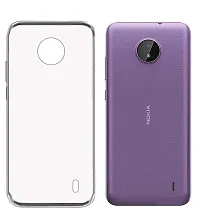 RRTBZ Transparent Soft Silicone TPU Flexible Back Cover Compatible for Nokia C10-thumb1