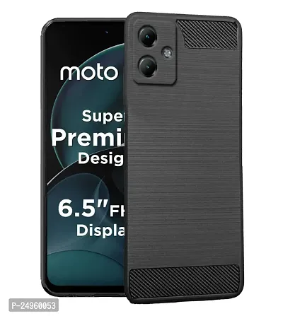 Stylish Silicon Back Cover Compatible For Motorola Moto G14 / Motorola G14 -Black